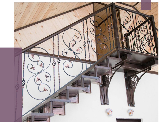 Кованые лестницы в Лесозаводске от 80636 руб. под ключ