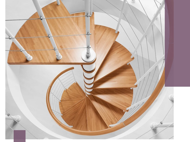 Изготовление винтовых лестниц под ключ в Лесозаводске