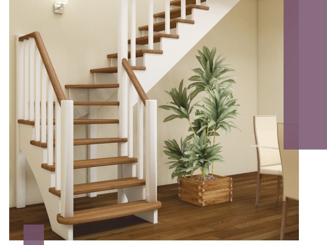 Г-образные лестницы под ключ в Лесозаводске — изготовление и монтаж