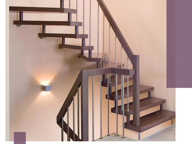 Изготовление лестниц на больцах в Лесозаводске под ключ