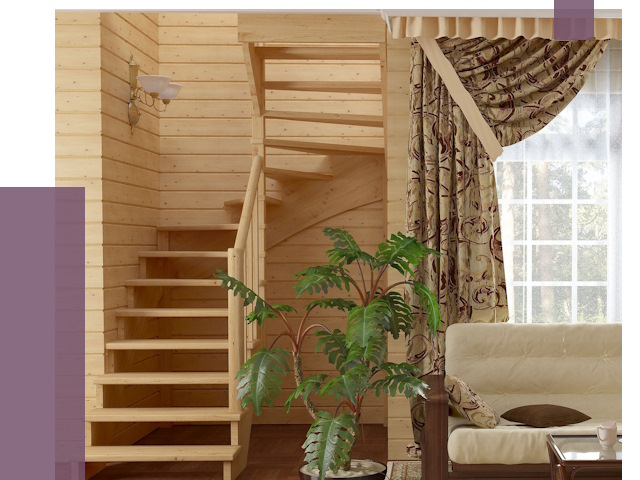 Лестницы для дачи в Лесозаводске от 76760 руб.  | ПРОЛЁТ-Лсз