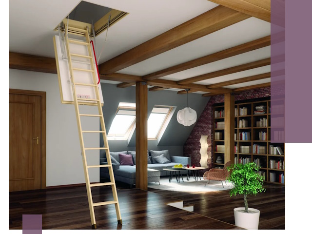 Чердачные лестницы под ключ в Лесозаводске: изготовление и монтаж