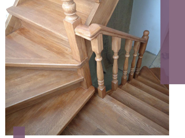 Дубовые лестницы под ключ в Лесозаводске: изготовление и монтаж