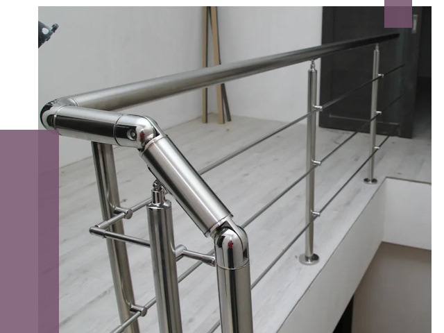 Перила из нержавеющей стали в Лесозаводске от 9097 руб. под ключ | ПРОЛЁТ-Лсз