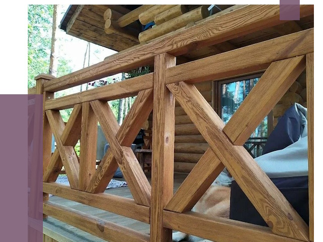 Деревянные перила под ключ в Лесозаводске от 7754 руб. 