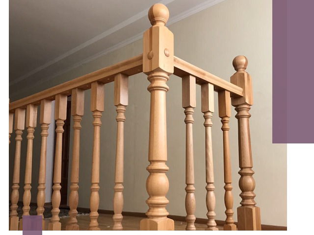 Деревянные перила на заказ в Лесозаводске: монтаж и изготовление