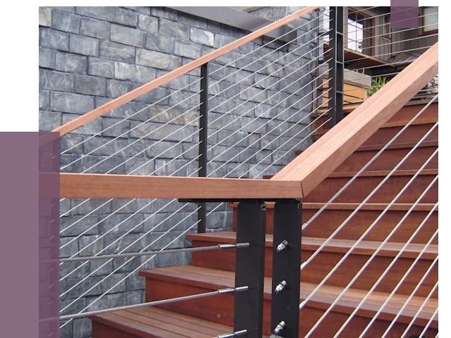 Тросовые перила под ключ в Лесозаводске от 7857 руб. 