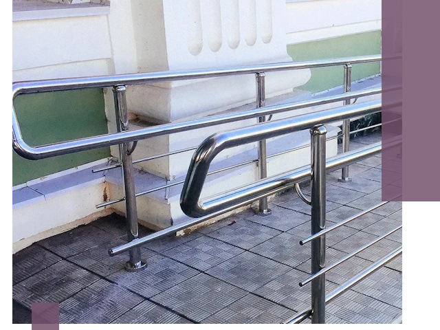 Ограждения пандусов из металла и нержавейки в Лесозаводске