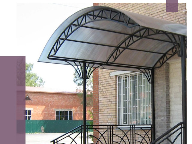 Металлические навесы и козырьки в Лесозаводске от 12923 руб.