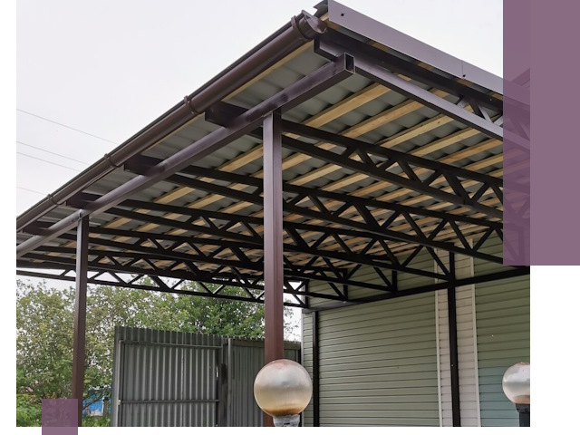 Навесы под ключ в Лесозаводске: изготовление, монтаж и гарантия