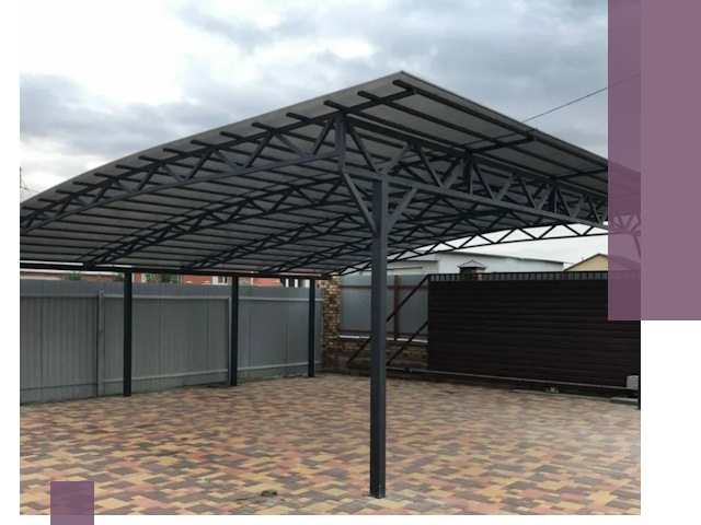 Недорогие навесы под ключ в Лесозаводске — изготовление и монтаж