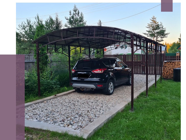 Навесы для автомобиля в Лесозаводске от 13284 руб.  | ПРОЛЁТ-Лсз
