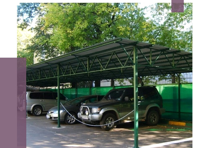 Навесы для парковки в Лесозаводске от 81153 руб. заказать | ПРОЛЁТ-Лсз