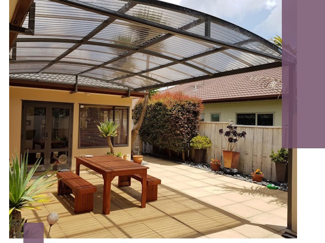 Навесы во двор под ключ в Лесозаводске — изготовление и монтаж