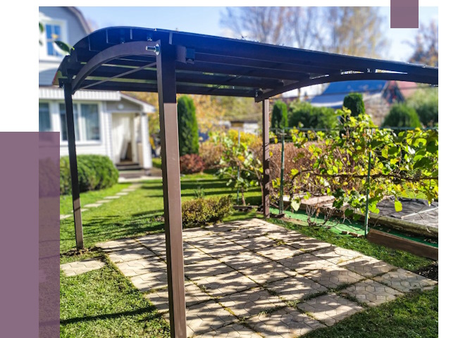 Навесы для дачи в Лесозаводске от 12871 руб. под ключ — ПРОЛЁТ-Лсз