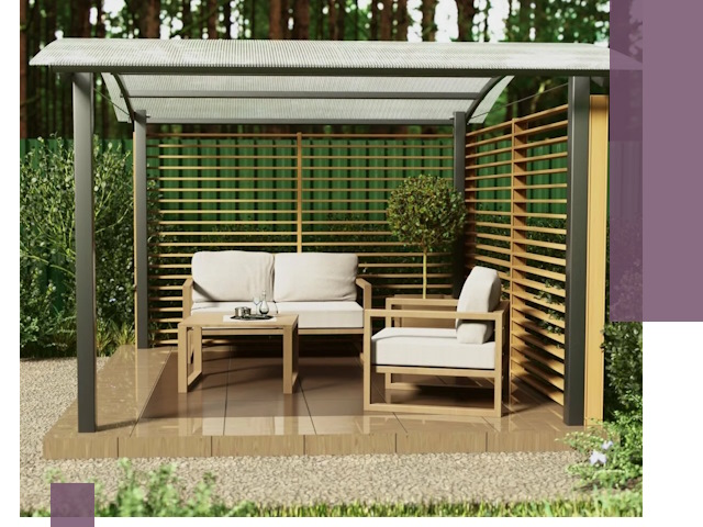 Навесы для дачи в Лесозаводске: изготовление, монтаж и демонтаж