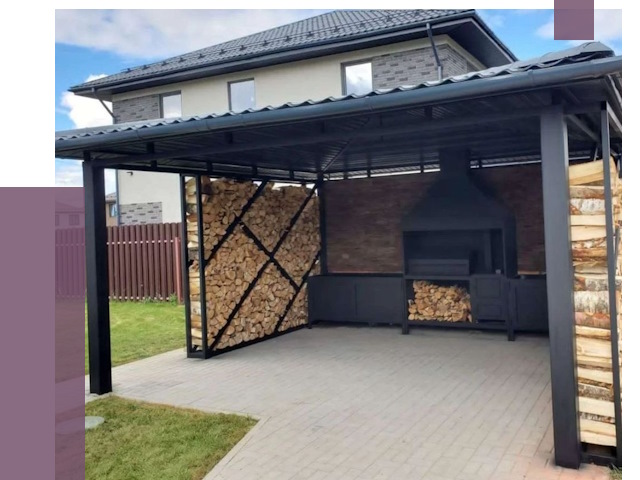 Навесы для барбекю в Лесозаводске от 12871 руб. под ключ | ПРОЛЁТ-Лсз