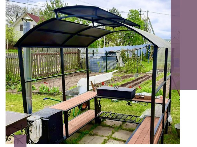 Навесы для барбекю в Лесозаводске: изготовление, монтаж и демонтаж