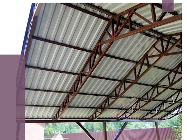 Навесы из профнастила в Лесозаводске от 7443 руб. | ПРОЛЁТ-Лсз