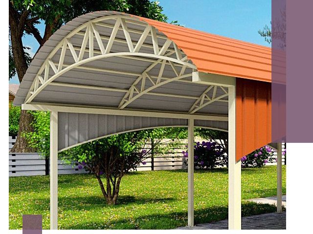 Навесы из профнастила под ключ в Лесозаводске — установка и монтаж