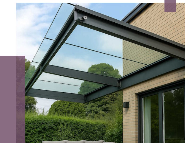 Стеклянные навесы и козырьки в Лесозаводске от 12406 руб.