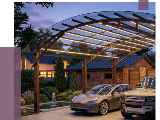 Металлические навесы в Лесозаводске от 12819 руб. под ключ — ПРОЛЁТ-Лсз