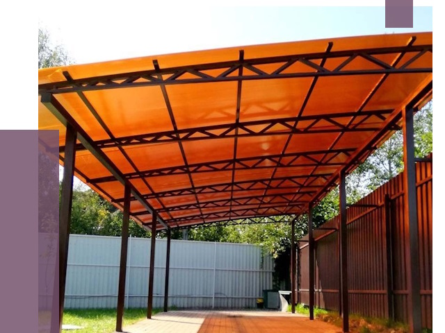 Односкатные навесы под ключ в Лесозаводске от 13284 руб. 