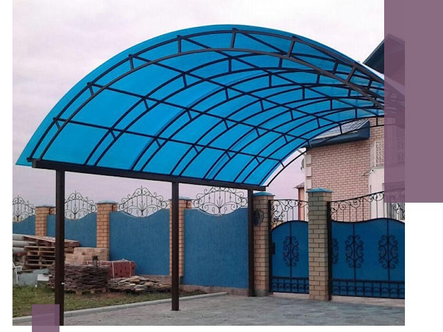 Арочные навесы под ключ в Лесозаводске — изготовление и монтаж