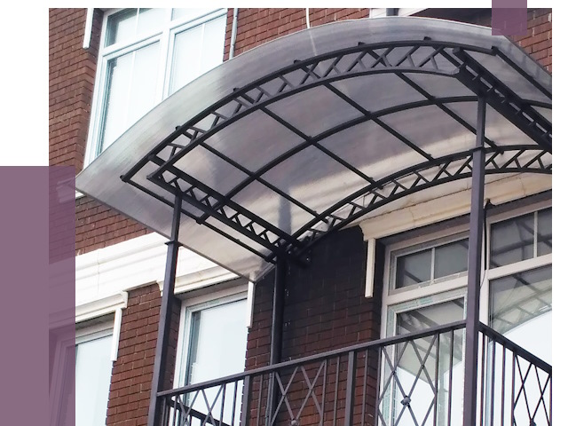 Козырьки над балконом в Лесозаводске от 8736 руб.  | ПРОЛЁТ-Лсз