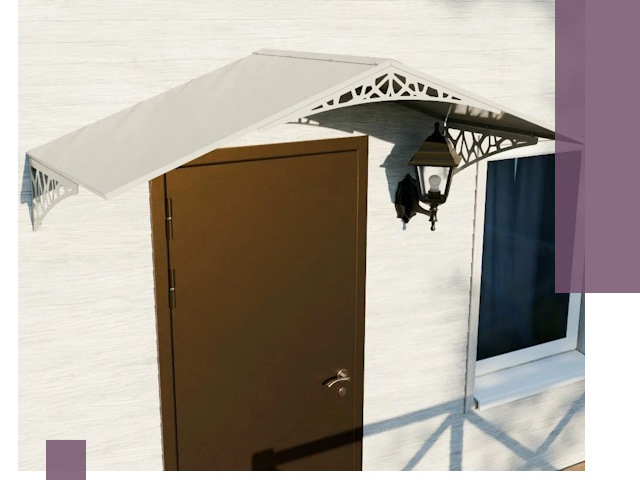 Металлические козырьки на входы и террасы в Лесозаводске