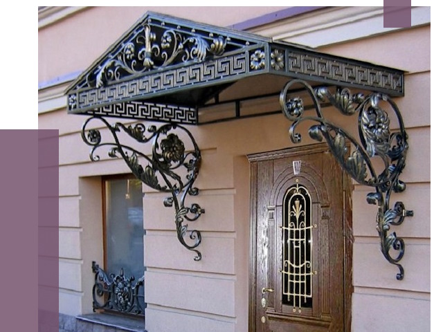 Кованые козырьки в Лесозаводске под ключ от 12871 руб. — ПРОЛЁТ