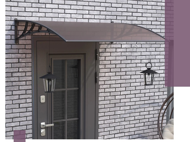 Недорогие козырьки и навесы под ключ в Лесозаводске