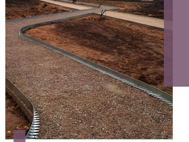 Металлические бордюры под ключ в Лесозаводске — изготовление и монтаж