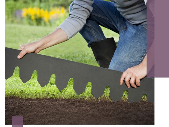 Металлические бордюры для газона в Лесозаводске — изготовление и монтаж