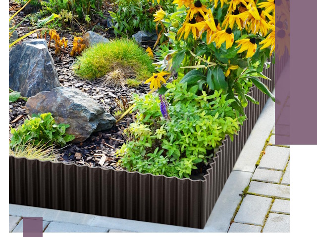 Металлические бордюры для клумб в Лесозаводске — производство и монтаж